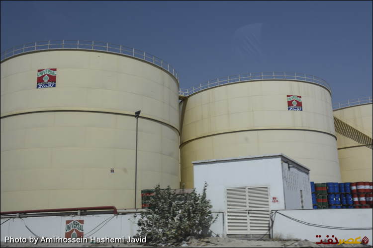 مخازن ذخیره سوخت یک شرکت نفتی در منطقه آزاد حمریه