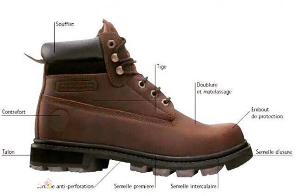 اجزای مختلف یک کفش ایمنی/عکس