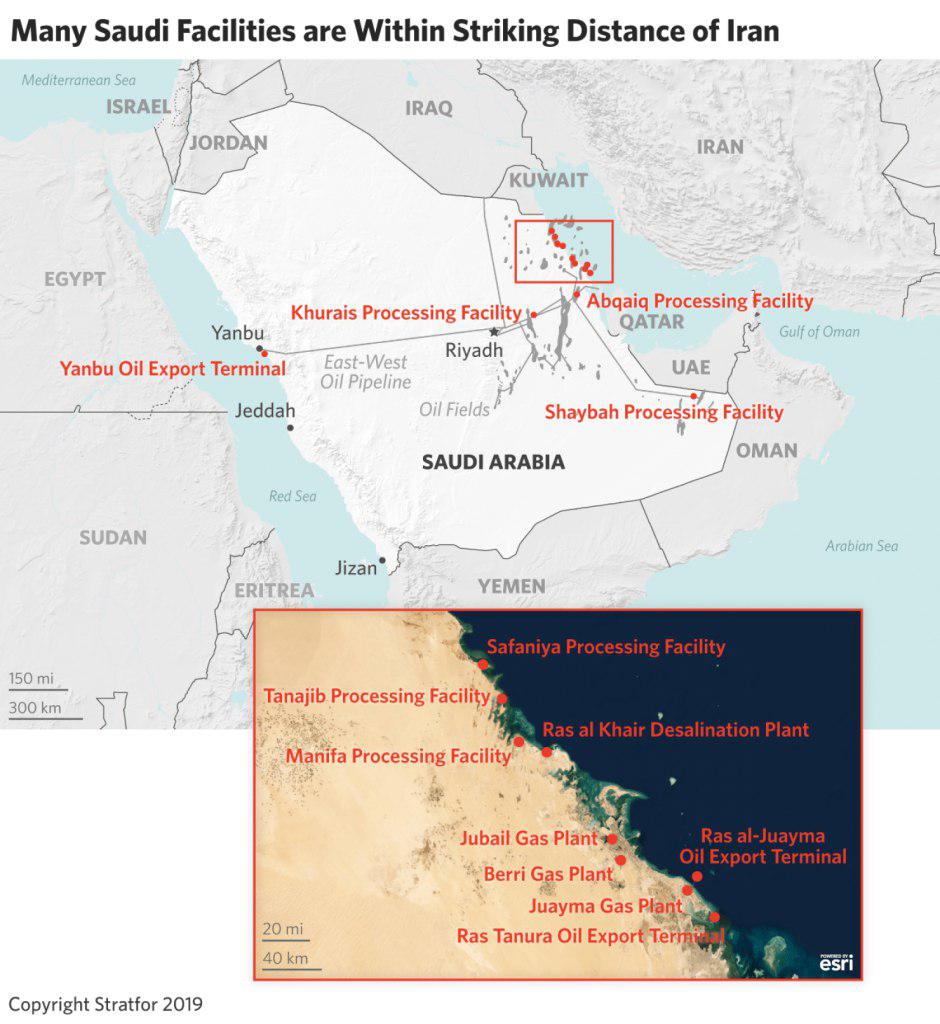 آسیب پذیری تاسیسات نفتی عربستان در صورت آغاز جنگ با ایران