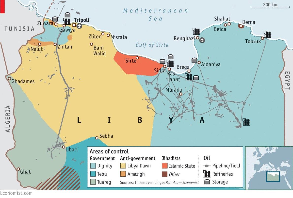 میادین نفت و گاز و زیرساخت های انرژی لیبی