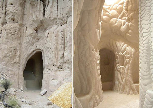 10سال تراش دیوارهای یک غار برای خلق شاهکار هنری‌+تصاویر