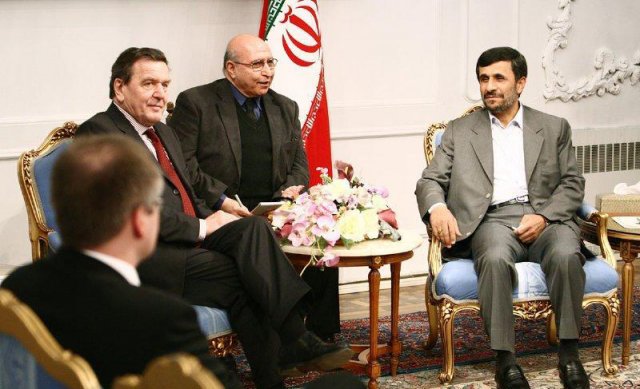 دیدار شرودر و احمدی نژاد