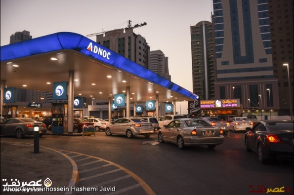 یکی از جایگاه های شرکت نفت ابوظبی در شارجه - عصر نفت