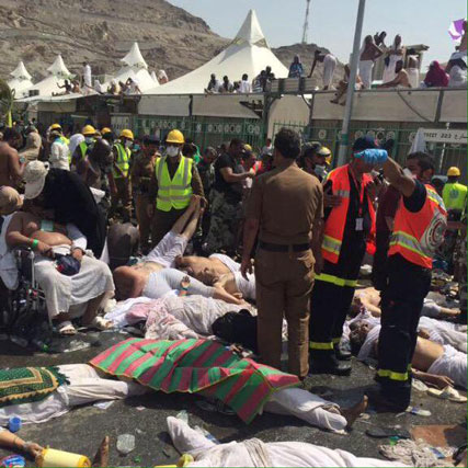 717حاجی در اثر ازدحام جمعیت در منا جان باختند